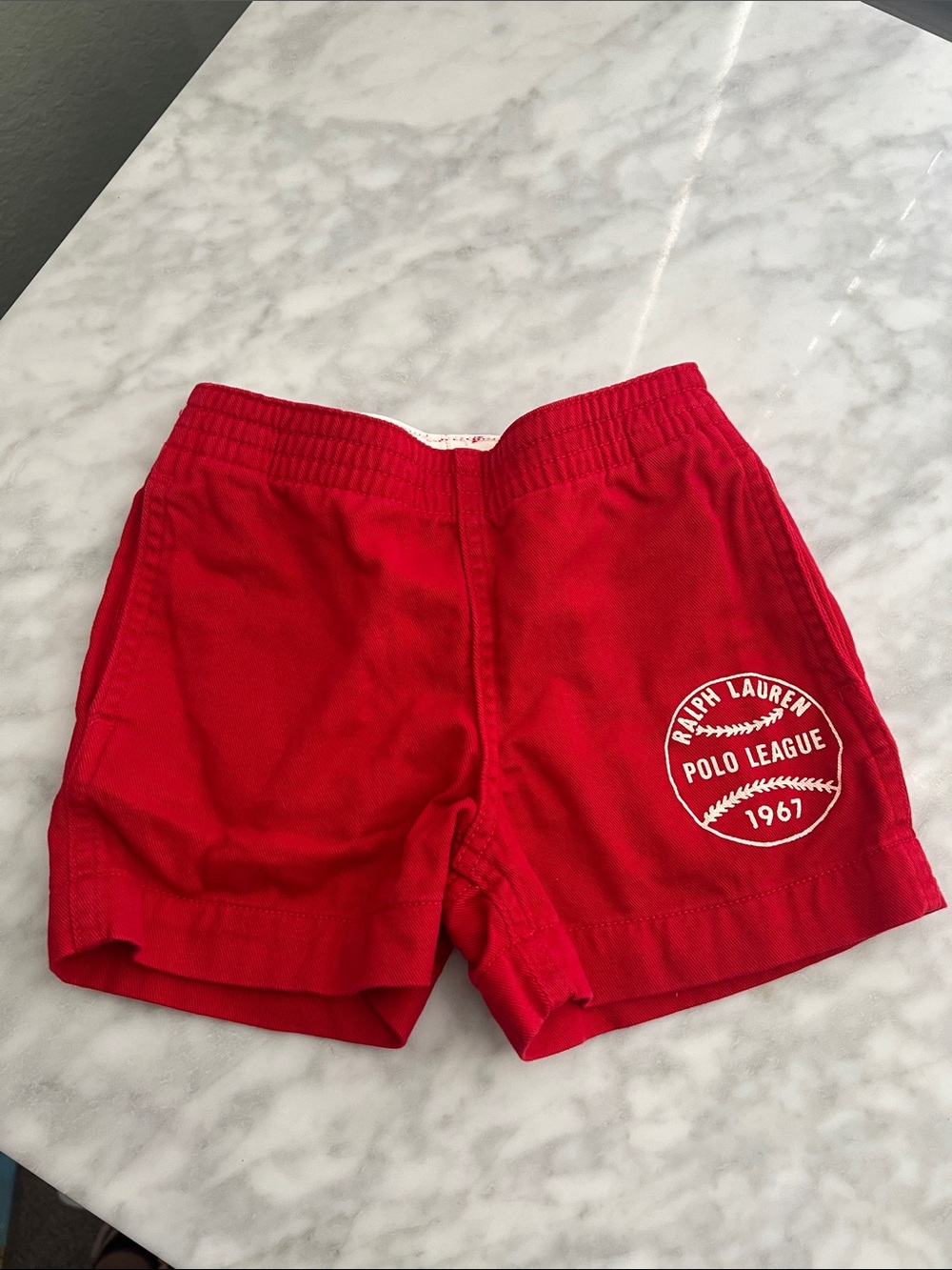 Ralph Lauren Boys Red Polo League Shorts- NWOT